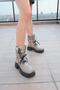 Women's Mink Genuine Leather Boots with Accessory Detail - 3
