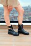 Women's Black Genuine Leather Boots - 7