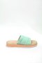 Women's Mink Straw Detailed Slippers