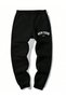 New York 199X Sweatpants Jogger - Black Printed Rubber Leg High Waist - 4