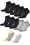 Men's 12 Pcs Colorful Bamboo Booties Socks Set 10515