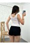 Women's White Butterfly Embroidered Tank Top Bodysuit - 4