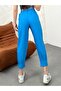 Women's Blue Leg-Tie Linen Trousers - 5