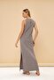 Slit Cotton Woven Dress Home Wear TEKS-00044 - 6