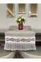 Embroidered Frill Detailed Glitter Runner