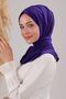 Women's Hijab Practical Snap-On Sandy Scarf Sea Pool Compatible Ready-To-Wear Bonnet Blue - 2
