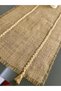Jute Fabric Knitted Embroidered Runner 50x150 Cm - 4