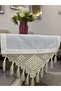 Glitter Gardenia Fabric Runner with Knitted Motif (Special Size Made) - 5