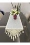 Glitter Gardenia Fabric Runner with Knitted Motif (Special Size Made) - 2