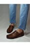 Genuine Leather Tan Casual Men's Leather Loafer Shoes - 4