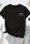 Heart Printed Crew Neck Premium Women's Tshirt