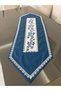 Indigo Embroidered Table Runner - 3