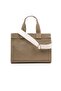 Waxed Canvas Shoulder Bag - With Cookie Washing Effect Strap - 2