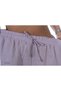 Muslin Fabric Women's Relaxed Cut, Pocketed, Lace-Up, Elastic Waist, Loose Shorts - 3
