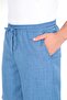 New Season Men's Blue Linen Look Shorts, Summer Comfortable Cut Shorts with Elastic Waist - 7