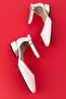 Genuine Leather Low Heel Shoes Vdt.010 White - 2