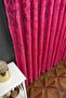 Classic Shawl Pattern Fuchsia Pink Color Pattern Design 2 Layers Pleated Tulle Curtain - 5