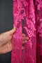 Classic Shawl Pattern Fuchsia Pink Color Pattern Design 2 Layers Pleated Tulle Curtain - 3