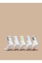 Logo Print Crew Length Sports Socks - Set of 5 - 3