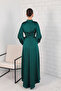 Emerald Satin Dress - Model 6-5035 - 3