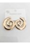 Steel Plate Gold Spiral Earrings - 6