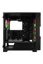 AZZA V2 Temperli Camlı Siyah 4*12CM ARGB Fan + Type-C ATX Mid-T Gaming Oyuncu Kasası - 4