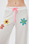 Çiçek Örgülü Plaj Pantolonu - 3