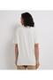 Women's Cream Text Printed Crew Neck Short Sleeve T-Shirt - 2