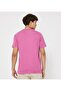 Men's Pink Text Printed Crew Neck Short Sleeve T-Shirt - 2