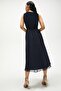 V-Neck Crinkle Chiffon Midi Dress - ACC00855 - 2