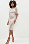 BCC01143 Model - Metallic Open Sleeve Ruche Outfit