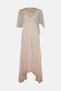 Embellished Cape Detail Maxi Dress Bcc01193 - 4