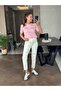Poema Series Ripped Women's Mom Jean - Off White - 4