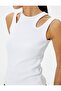 4SAK10098EK Koton Women's Tank Top WHITE - 5