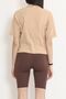 Milk Coffee Color Pocket Slit T-Shirt - 6