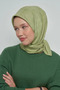 Cotton Scarf Monogram Pattern - Green - 2