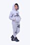 96 Text Printed Kangaroo Pocket Hooded Boy's Bottom-Top Tracksuit Set - 4