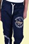 Basketball Printed Boy's Double Pocket Navy Blue Sweatpants - 4