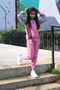 79 Printed Grey-Pink Hooded Tracksuit Set - 3