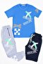 3-Piece Combination, Printed, Boys' Collection T-Shirt, Capri, Sweatpants