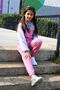 79 Printed Grey-Pink Hooded Tracksuit Set - 2