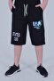 Iba Text Printed Double Pocket Detailed Boy's Black Capri Shorts - 5