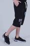 Iba Text Printed Double Pocket Detailed Boy's Black Capri Shorts - 4