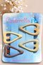 Heart Model Snap Buckle Set - Matte Soft Colored Snap Hair Clip - Girl's Snap Side Buckle - 3