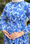 451 Patterned Dress Cobalt Blue - 3