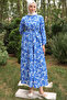 451 Patterned Dress Cobalt Blue - 4