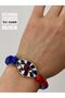 Handmade Ceramic Eye Bracelet with Ceramic Glass Beads - 3