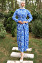 451 Patterned Dress Cobalt Blue - 5