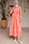 451 Patterned Dress Salmon
