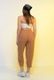 Women's Brown Elastic Waist Casual Pants High Waist Thin New Season Summer Pants - 4